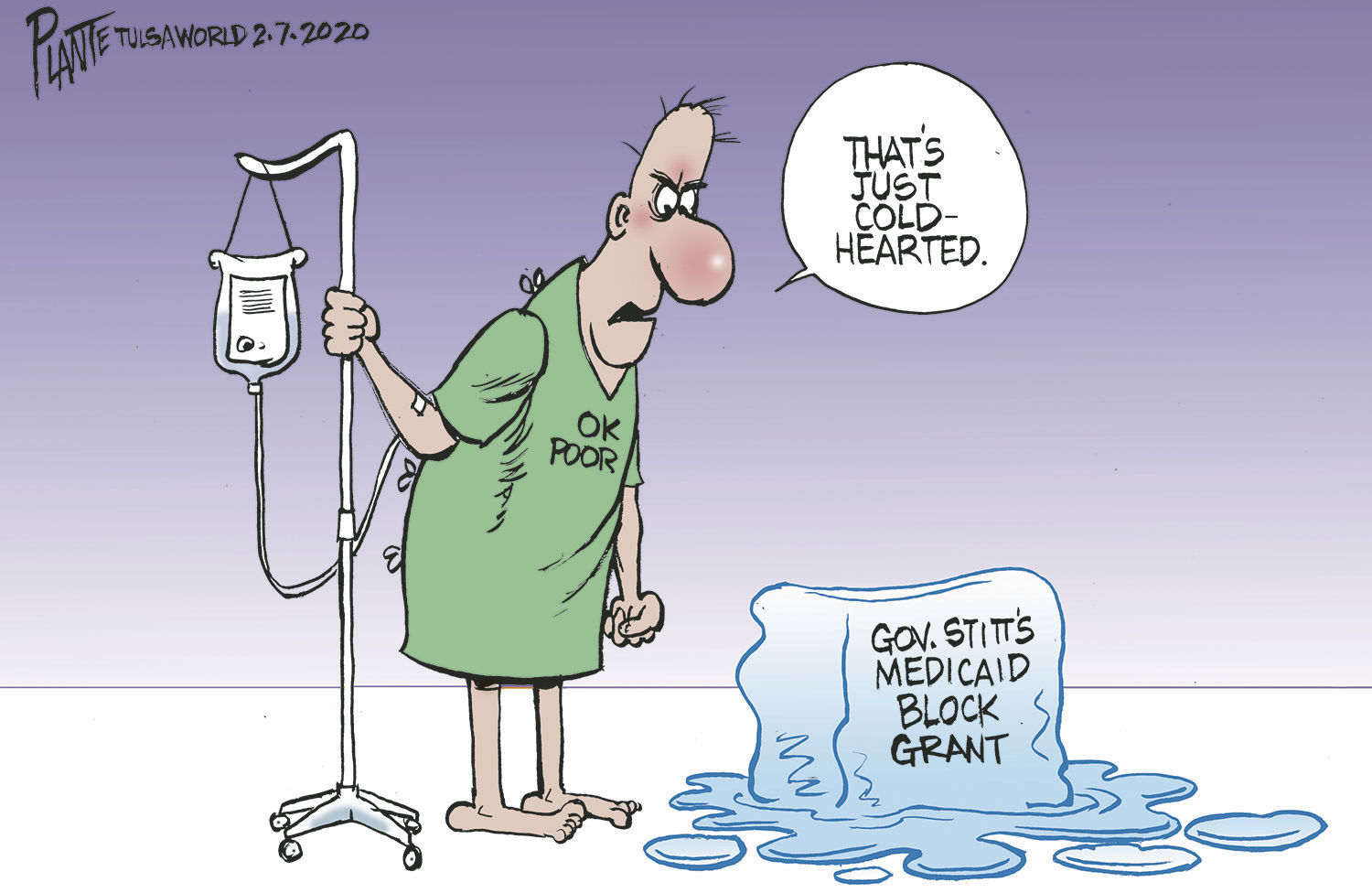 Bruce Plante Cartoon: OK Medicaid Block Grant